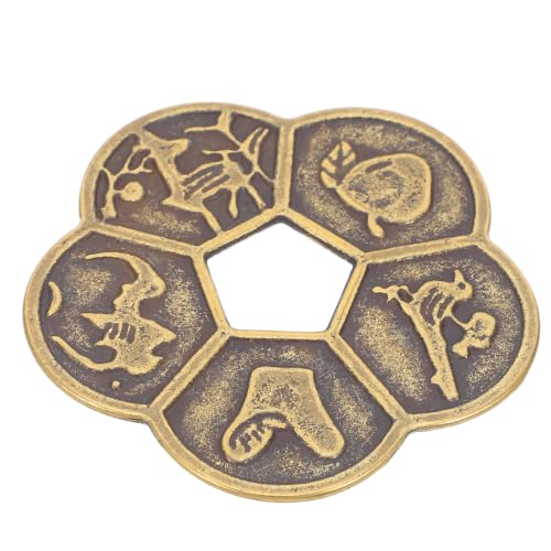 Moneda China de Latón Feng Shui Coleccionable y Decorativa
