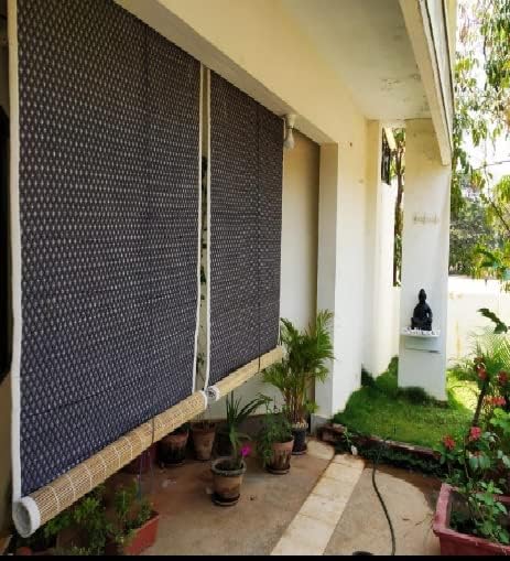 TCLPVC Bamboo Multipurpose Outdoor Rain Sun Dust Privacy Cold Protections Blinds 4/7 ft Pack of 1