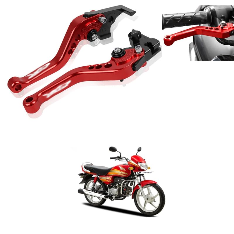 1 pair double disc brake lever universal cnc aluminum alloy motorcycle modification double disc brake lever for motorcycles, scooters comfortable with hf del-uxe