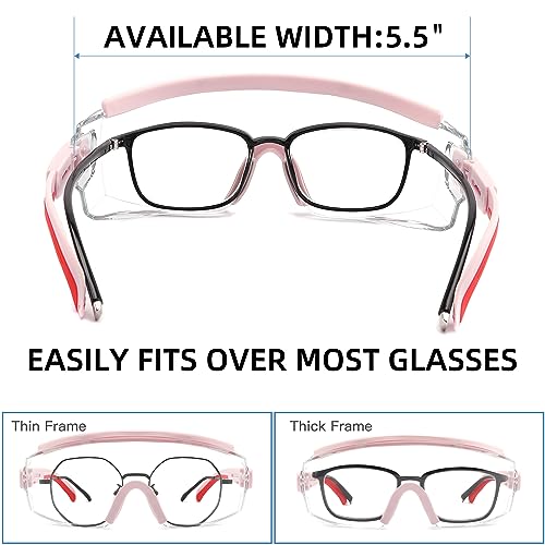 safety glasses over eyeglasses anti fog safety goggles protective glasses with adjustable frame for men women