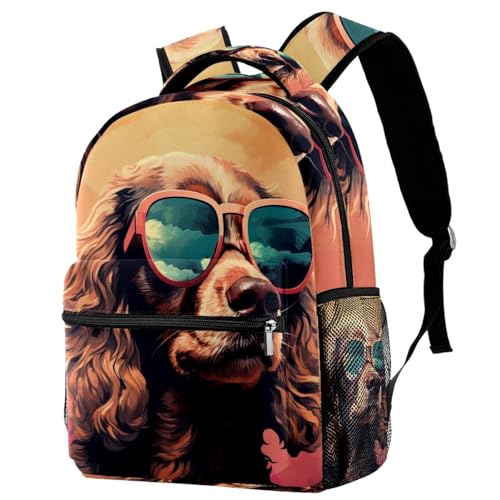 Sac à dos d'école multicolore pour enfants et adolescents, cartable rétro 29x20x40cm