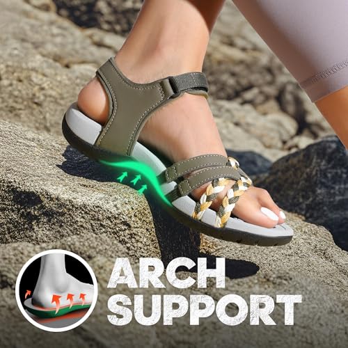 Image of DREAM PAIRS Womens Sandals Light Weight Hiking Sandals for Women Comfortable Athletic Quick-Drying Walking Hiking Water Sandals