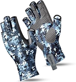 PLUSINNO Fishing Gloves, UPF50+ Sun Gloves UV Protection Kayak Gloves Sun Protection Gloves Men Women for Kayaking, Hiking, Paddling, Driving, Rowing