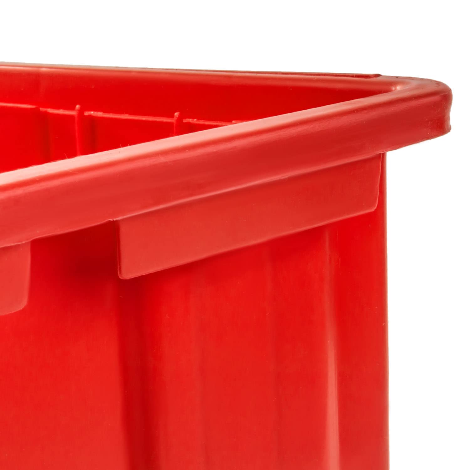 botle 10 cajas clasificadoras para taller, apilables, cajas de almacenamiento, caja de almacenamiento, caja ecológica, color rojo, 34,5 x 22,5 x 16,5 cm