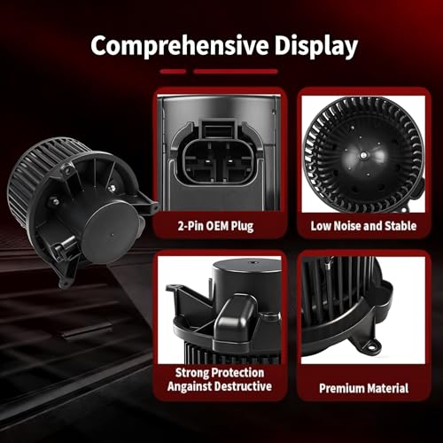 Image of Vetmor 700101 AC Blower Motor with Fan Fits for 2003 2004 2005 2006 Chevy Silverado 1500 2500 Suburban Avalanche GMC Sierra Yukon Cadillac Escalade HVAC Heater Blower Motor