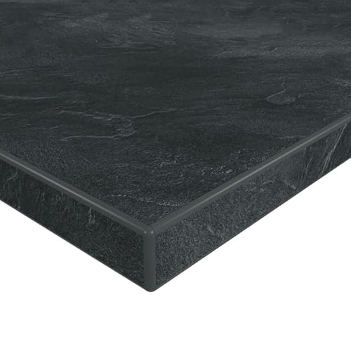 MySpiegel.de Tischplatte Holz Zuschnitt nach Maß Beschichtete Holzdekorplatte Schiefer in 19mm Stärke (60 x 60 cm, Schiefer)