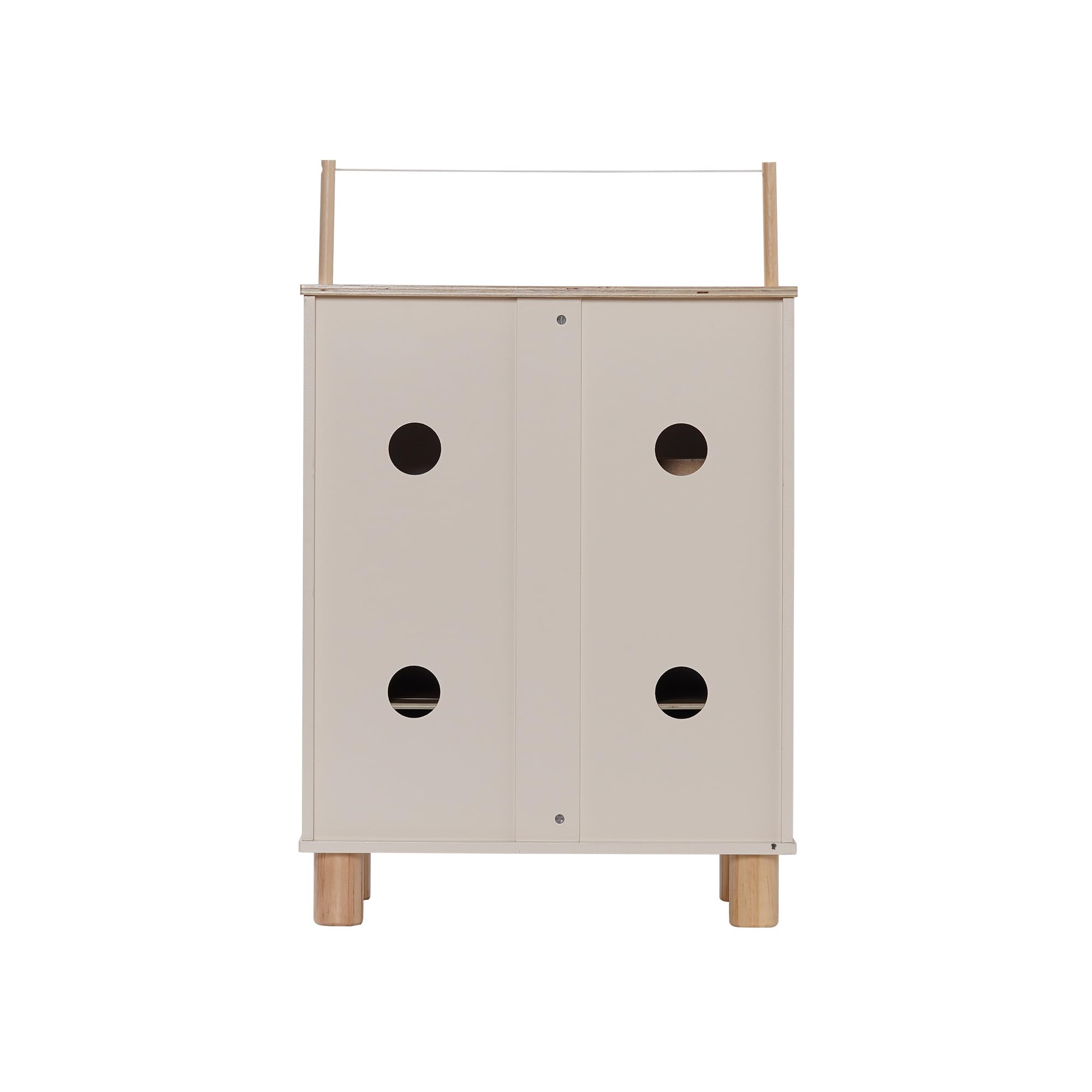ROBUD Ensemble de jeu en bois pour lave-vaisselle, jeu de rôle avec couverts, assiettes, tasses à café pour enfants, tout-petits, cadeau de cuisine pour garçons et filles à partir de 3 ans