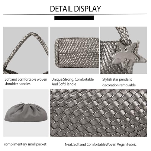 Image of Shoulder Hobo Bags for Women,Summer Beach and Travel Mini Cute Tote Bag,Soft Vegan Leather Underarm Purse for Daily | Soft Underarm Bags