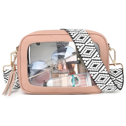 Image of LOXOMU Clear Crossbody Bag Stadium Approved - Waterproof Clear Purses for Women Stadium Bag with Adjustable Guitar Strap | Stadium Approved