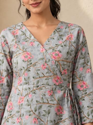 Image of feranoid Women Cotton Angrakha Kurti