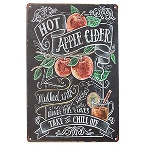 SUMIK Fruit Wine Apple Juice, Metal Tin Sign, Vintage Art Poster Plaque Kitchen Bar Home Wall Decor SUMIK Fruit Wine Apple Juice Metal Tin Sign Vintage Art Poster Plaque Kitchen Bar Home Wall Decor