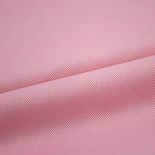 MUYUNXI 150 Cm De Ancho, 100% Algodón, Tela Vaquera, Chaqueta Vaquera Ligera Y Duradera, Falda Vaquera, Vaqueros, Ropa Informal, Bolsa, Tela De Retazos, Cojín, Decoración del Hogar, Ade(Color:Rosado)