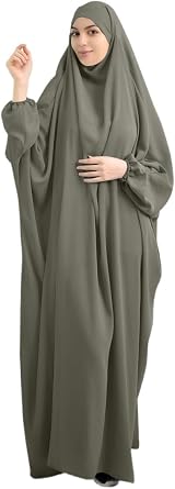 Women Muslim Dress Prayer Abaya Islamic Robe Maxi African Kaftan Islam Dubai Turkey Full Length Dress with Hijab
