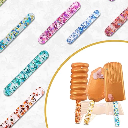20 Stück Wiederverwendbare Acryl Cakesicle Sticks Eisstange,Eisstiele für DIY EIS Kuchenherstellung Popsicle aus Cakesicle Einfachstes Selbstmacheis-11.5CM Acryl Eis am StielBunt