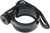 Vista 1 de Tija de sillín de bicicleta de aleación de 1.181 in MTB BMX, abrazadera para sillín de bicicleta, color negro