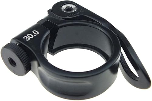 Tija de sillín de bicicleta de aleación de 1.181 in MTB BMX, abrazadera para sillín de bicicleta, color negro