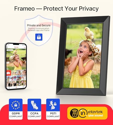 Frameo 10.1 Inch WiFi Digital Picture Frame, 1280x800 HD IPS Touch Screen Photo Frame Electronic, 32GB Memory, Auto-Rotate, Wall Mountable, Share Photos/Videos Instantly via Frameo App from Anywhere — view 6