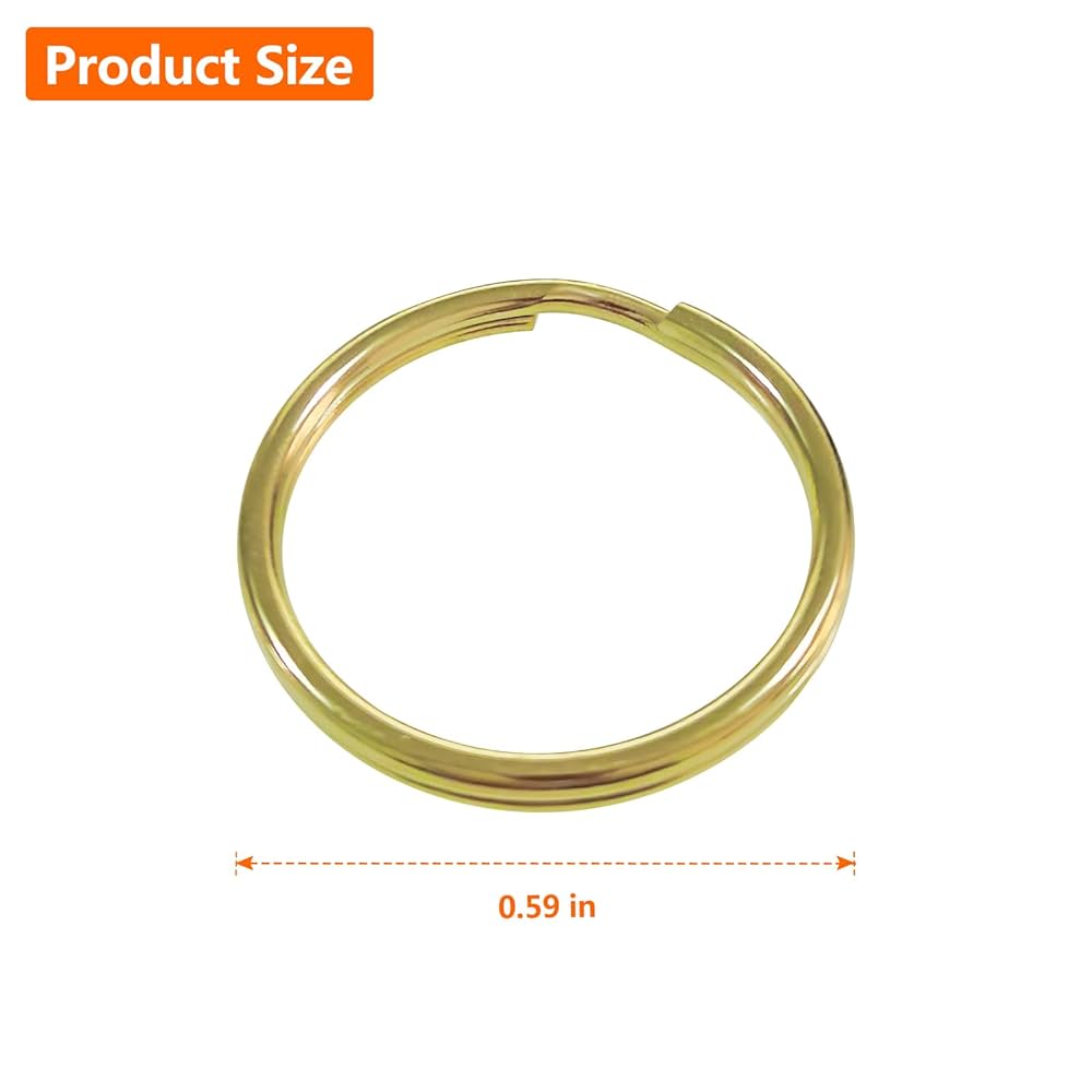 Amazon.com: Solid Brass Key Rings, Gold O Shaped Brass Key