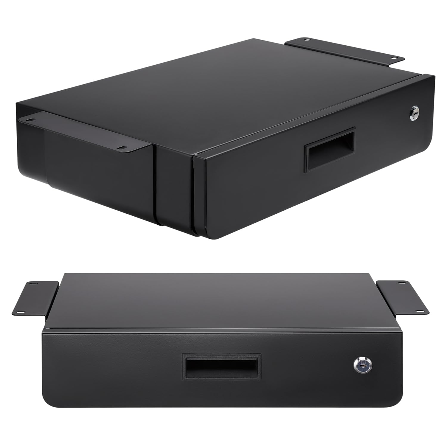 Maclean keyed ergonomic under-desk drawer, organizer, black, max 5kg, MC-461