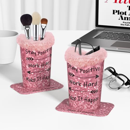 Image of Eyeglasses Holder,Plush Lined PU Leather Pattern Stand Case with Magnetic Base,Unisex for Women Men