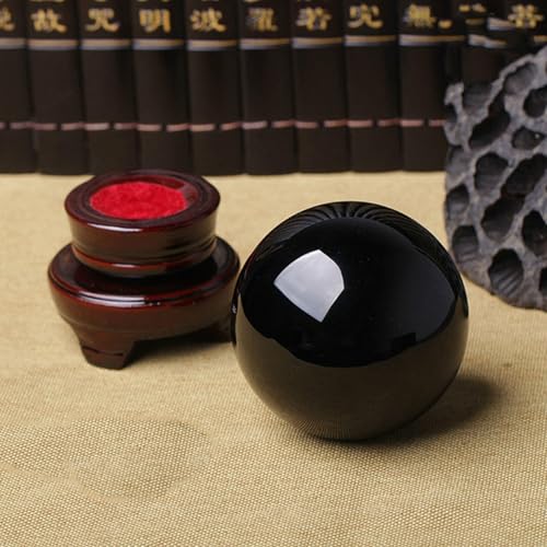 Obsidienne noire en boule décorative de 12cm pour maison - 4