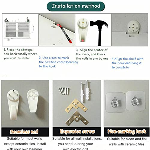 iDMRURvm Wand Router Aufbewahrungsbox WLAN Box Router Regal TV Kabel Verstecken Box Kabel Organizer Wand Montiertes Schwimmendes WLAN Router Regal…