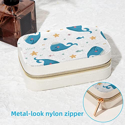 Boîte à bijoux portable pour bagues et colliers avec motif dauphin marin - 7
