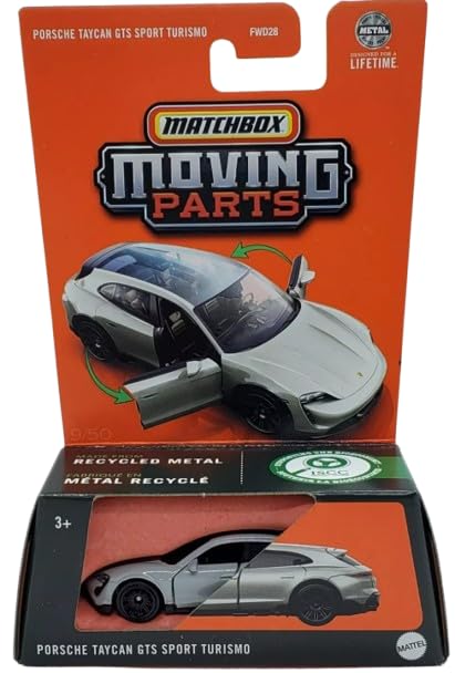 BTS MARCHBOX #17 ＆ #18 Matchbox Moving Parts Porsche Taycan GTS Sport Turismo, 1:64 Scale