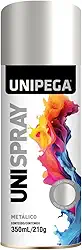 UNIPEGA TINTA SPRAY METALICA PRATA 350ML/210G