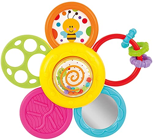 Image of KiddoLab Spin & Rattle Teether Toy for Babies 6-12 Months – Sensory Baby Teether for Soothing Gums, Relaxation & Sleep – Fun Infant Toy to Develop Fine Motor Skills, Hand-Eye Coordination – BPA-Free