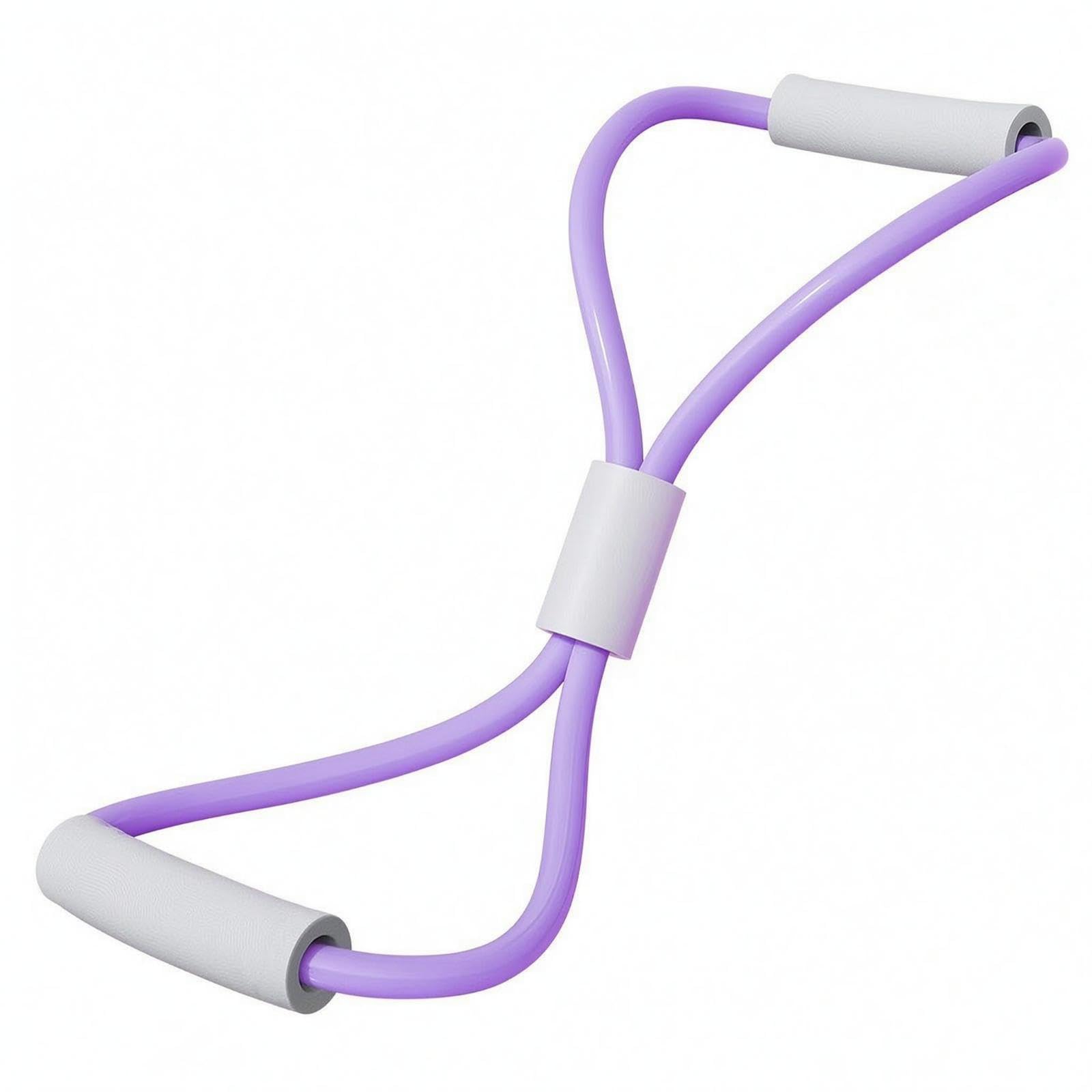 8-Shape Resistance Band TPE 8-Shaped Resistance Band Foam Handles Elastic Pull Rope Fantasy Purple 8-Shape-image-29