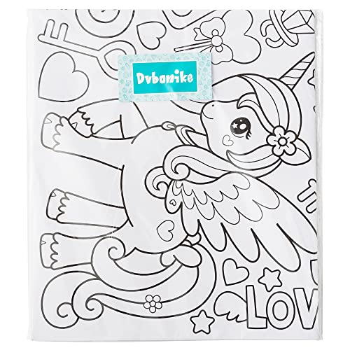 Dvbonike Jumbo Valentine’s Day Coloring Poster Giant Unicorn Diy Drawing Paper Art Blank Banner 55.1 X 23.6 Inch Coloring Wall Decoration School Group Activities For Kids Arts Craft Party Suppiles #TOP6