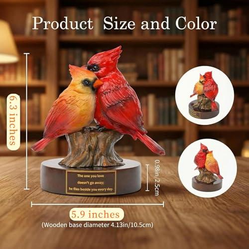 Figura Decorativa de Cardenal Rojo en Resina miniatura 2