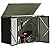 Devoko Outdoor Storage Shed 5.8 x 3.3 FT Metal Trash Shed Waterproof Outside Storage with Lid Chain Hydraulic Gas Rod for Trash Can Weeding Tools