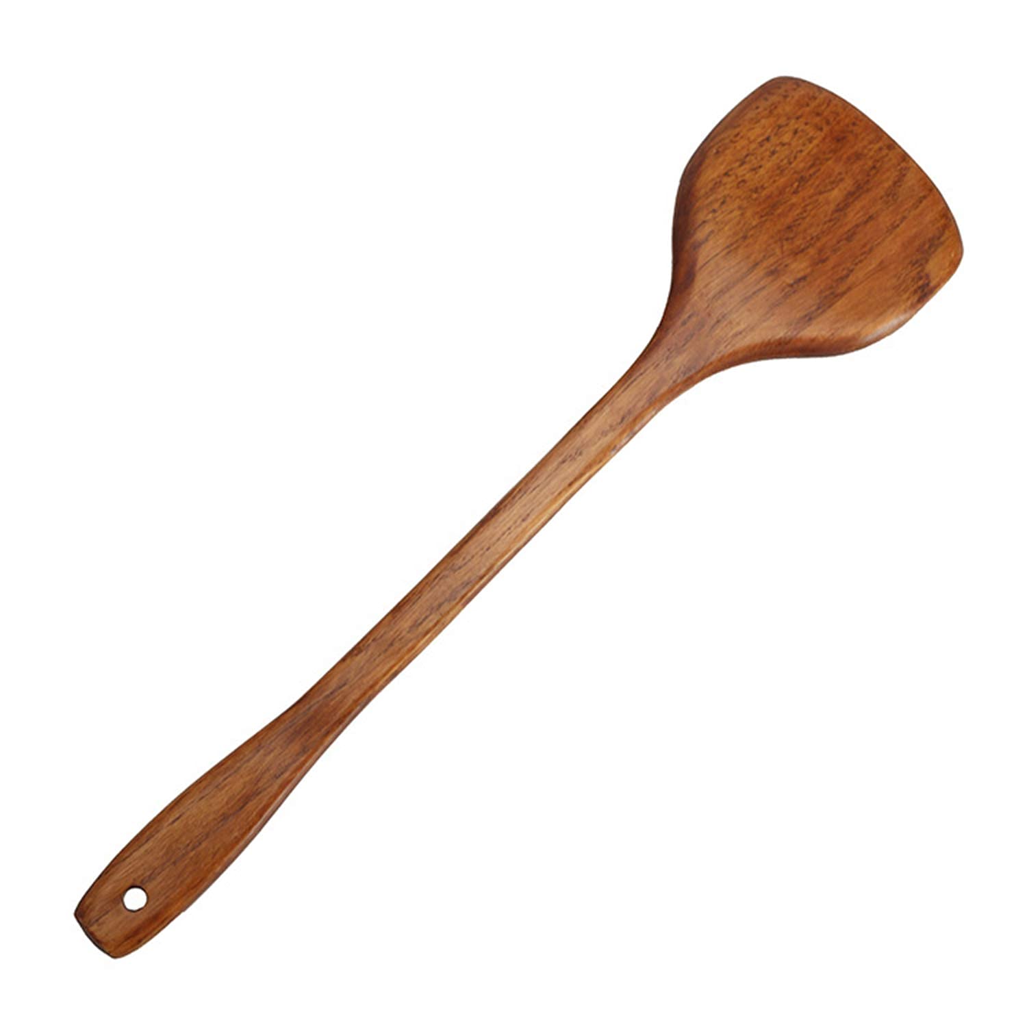 Wooden Wok Spatula, Long Handle 39cm 2Pcs, Brown, Small - Image 2