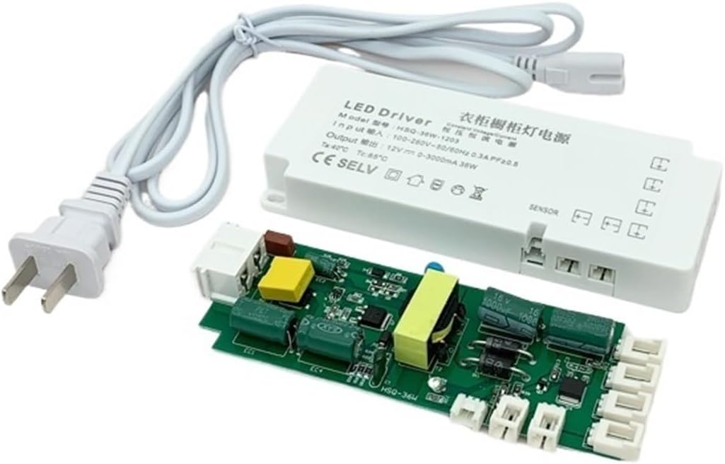 LED Ultra-Thin Wardrobe Dedicated Power Supply 12V24V Interface Induction Switch line Light with Cabinet Transformer(DC12V 100W)