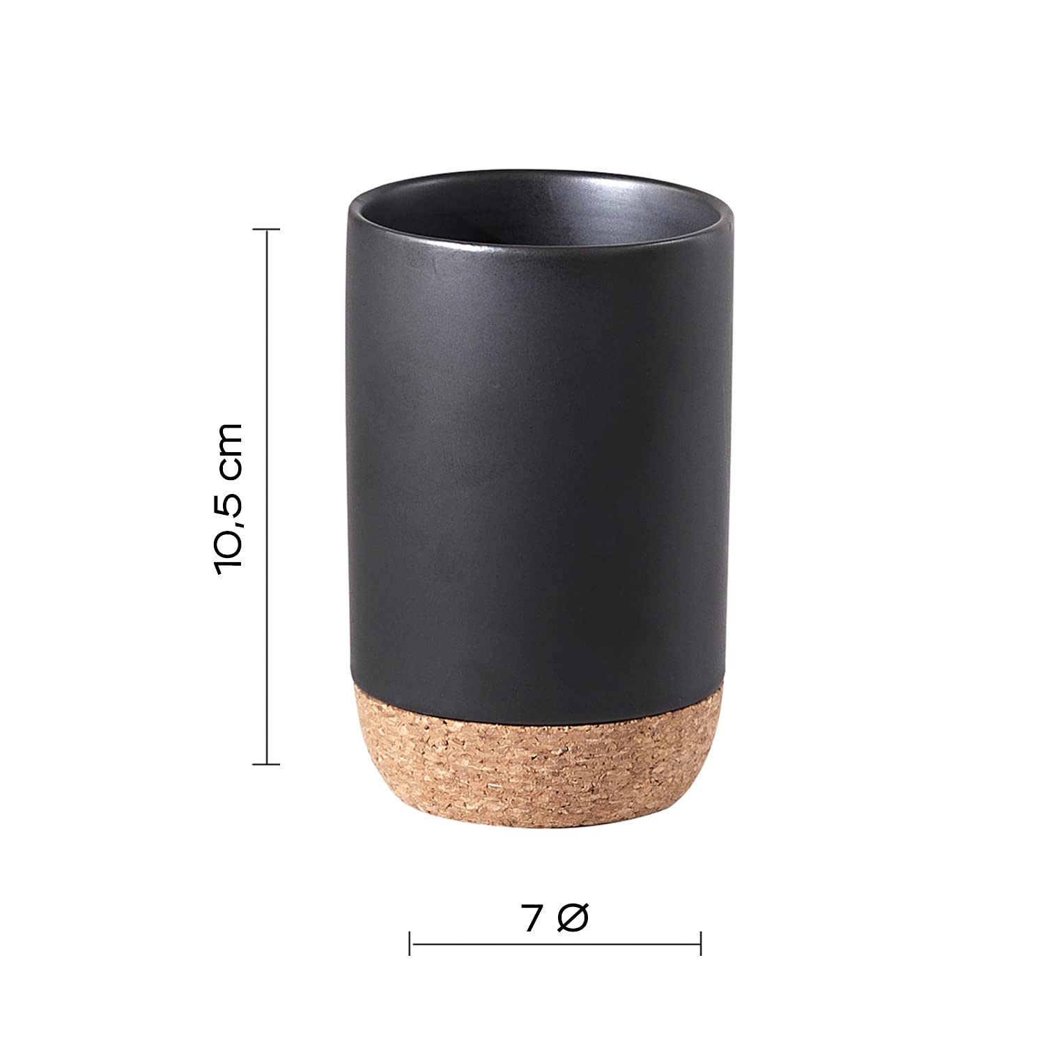 Gedy Black G-Canberra Toothbrush Holder for Bathroom Size and Weight: 10.5 x 7 cm and 0.25 kg - Image 2