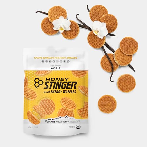 Honey Stinger Organic Mini Vanilla Waffles, Energy Stroopwafel for Exercise, Endurance and Performance, Sports Nutrition for Home & Gym, Pre and Post Workout, 5 Bags, 26.5 Ounce - Thumbnail 4