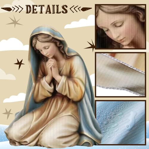 Kigley Conjunto de presépio de Natal ao ar livre de 4 peças de 1,2 m grandes placas de Natal religio