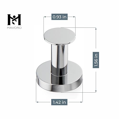 Miniatura 6 de Mavoro Ganchos magnéticos fuertes para colgar abrigos y bolsas. Juego de 2 ganchos magnéticos cromados para imanes resistentes, 52 imanes de tierras