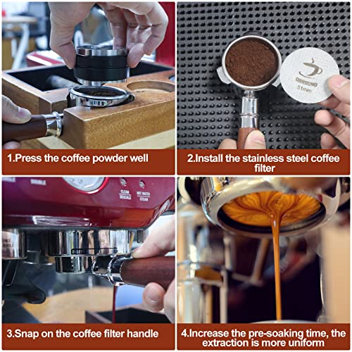 49Mm Coffee Portafilter Puck Screen - Espresso Screen, Reusable Coffee Filter Replacement, 1.7Mm Lower Shower Contact Plate Screen, Perfect Mesh Espresso Distribution Tool For Breville Coffee Machine #TOP2