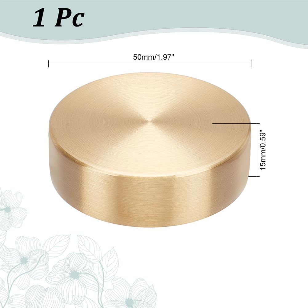 PH PandaHall Fermacarte A Blocco Rotondo, Fermacarte Calligrafia Cinese Fermacarte In Ottone Dorato con Carta Piatta per Ufficio Domestico Desktop, 5x1.5 centimetro / 1.96x0.59inch