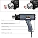 SEEKONE Industrial Heat Gun 1800W 122℉-1202℉(50℃-650℃) Variable Temperature Control with 2 Temp-settings, Overheat Protection, 4 Nozzle Attachments for Shrinking PVC, Bending Pipe, Removing Paint