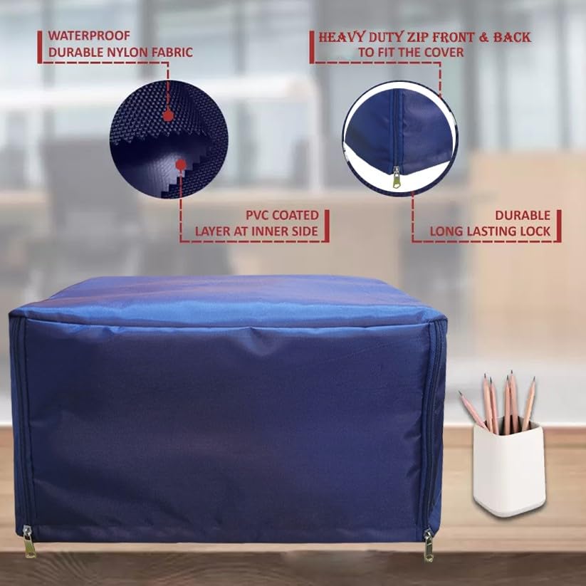 Image of Polyvinyl Chloride (PVC) Protectio Chain Printer Cover For Brother DCP - B7600 DB Automatic Duplex Laser Printer Multifunction / Blue / Washable / Dustproof / Chain Printer Cover