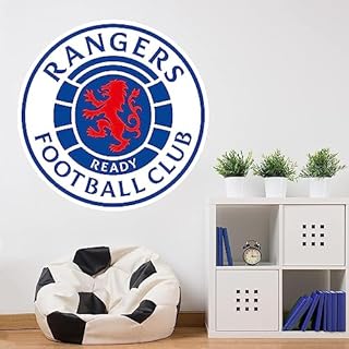 Rangers Wall Sticker - Crest Football Art (60cm Width x 60cm Height)