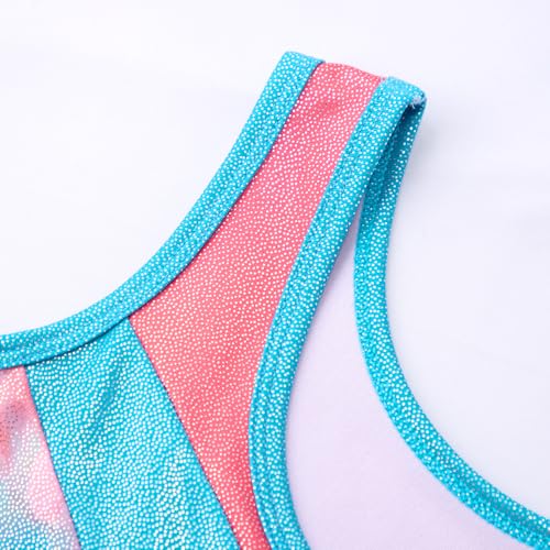 Image of HOZIY Gymnastics Leotards for Girls with Shorts Toddlers Biketards Rainbow Unicorn Dinosaur Mermaid Leopard Flower Galaxy