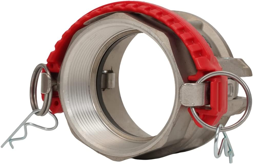 FireHoseDirect Heavy-Duty Plastic Camlock Clips - Fits Any 3" Cam & Groove - Made in USA - Red