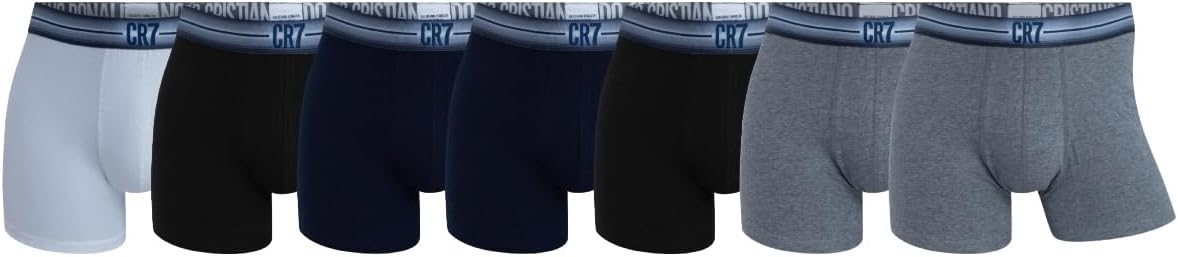 CR7 Men's 7-Pack Cotton Blend Trunks Premium Gift-Box