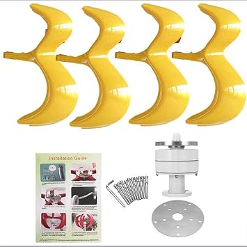 6000W 5 Blades 12V 24V Low Wind Speed Start Vertical Wind Turbines Generator Kit MPPT Controller Silence Windmill LED Indicator,220v