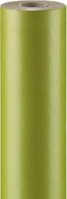 700mm x 100 Meters 60gsm Kraft Olive Green Wrapping Paper Roll by Greener Route - Made From 100% recycled paper, Water-based inks, 100% recyclable, Compostable & Biodegradable (Olive Green)